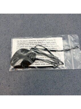 Best Eye Patch Black Silicone Child Size Small Replaceable Straps  2 X 1.625
